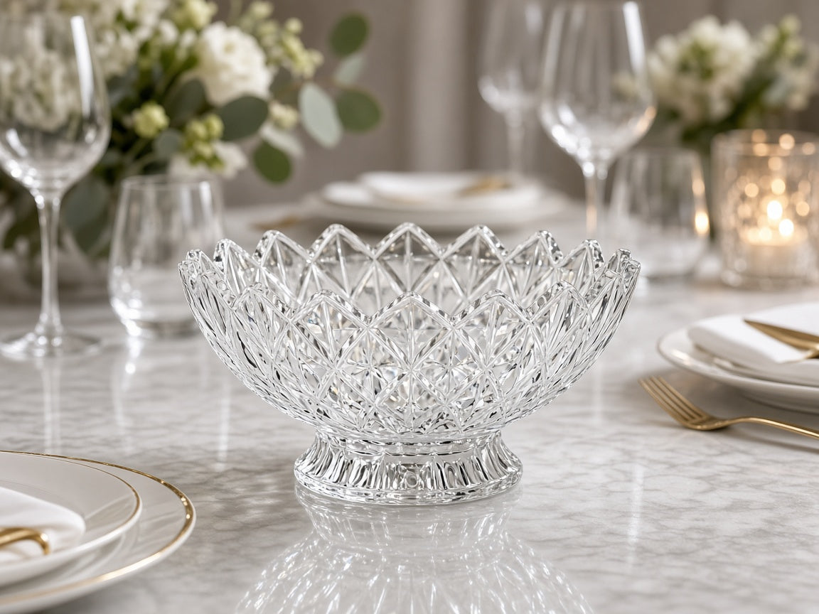 Crystal-Style Centrepiece Bowl